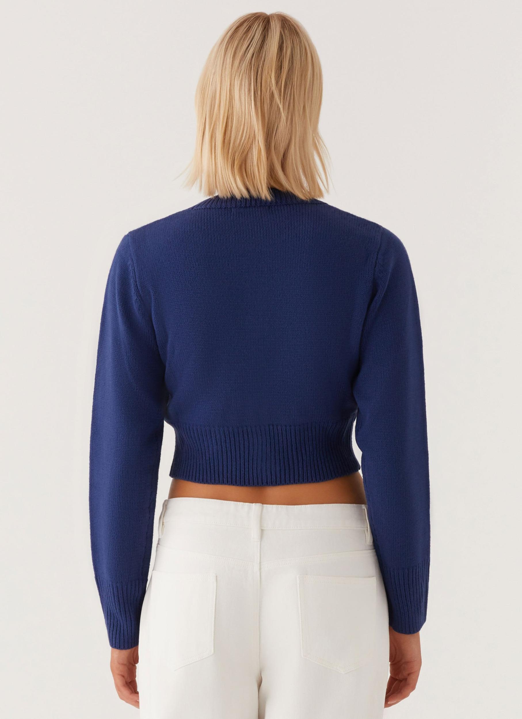 Everest Knit Cardigan - Navy Product Image