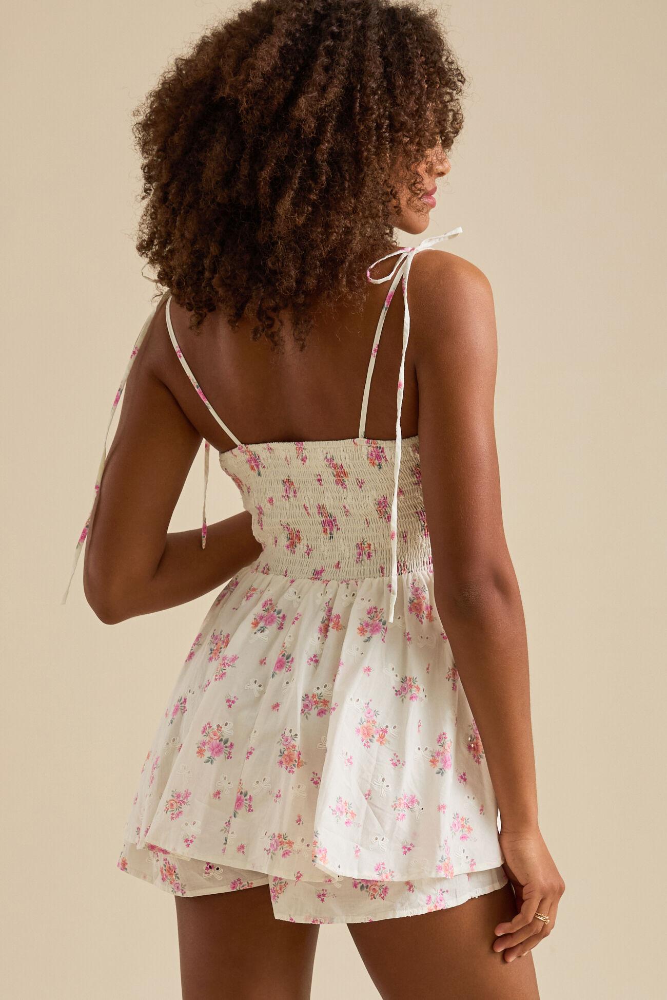 Serafina Floral Eyelet Romper Product Image