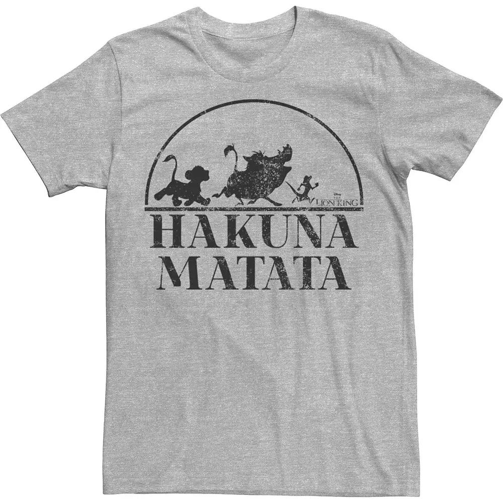 Disney's The Lion King Hakuna Matata Simple Text Men's Tee, Size: XL, Athletic Grey Product Image