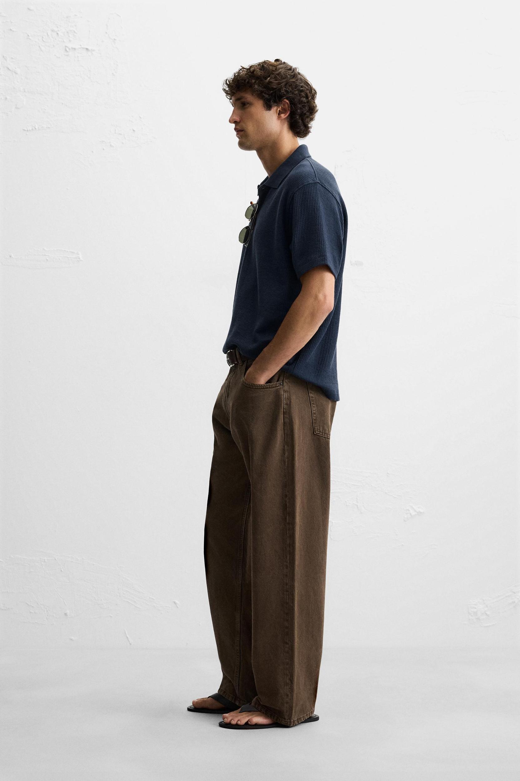 VERTICAL TEXTURED POLO SHIRT Product Image