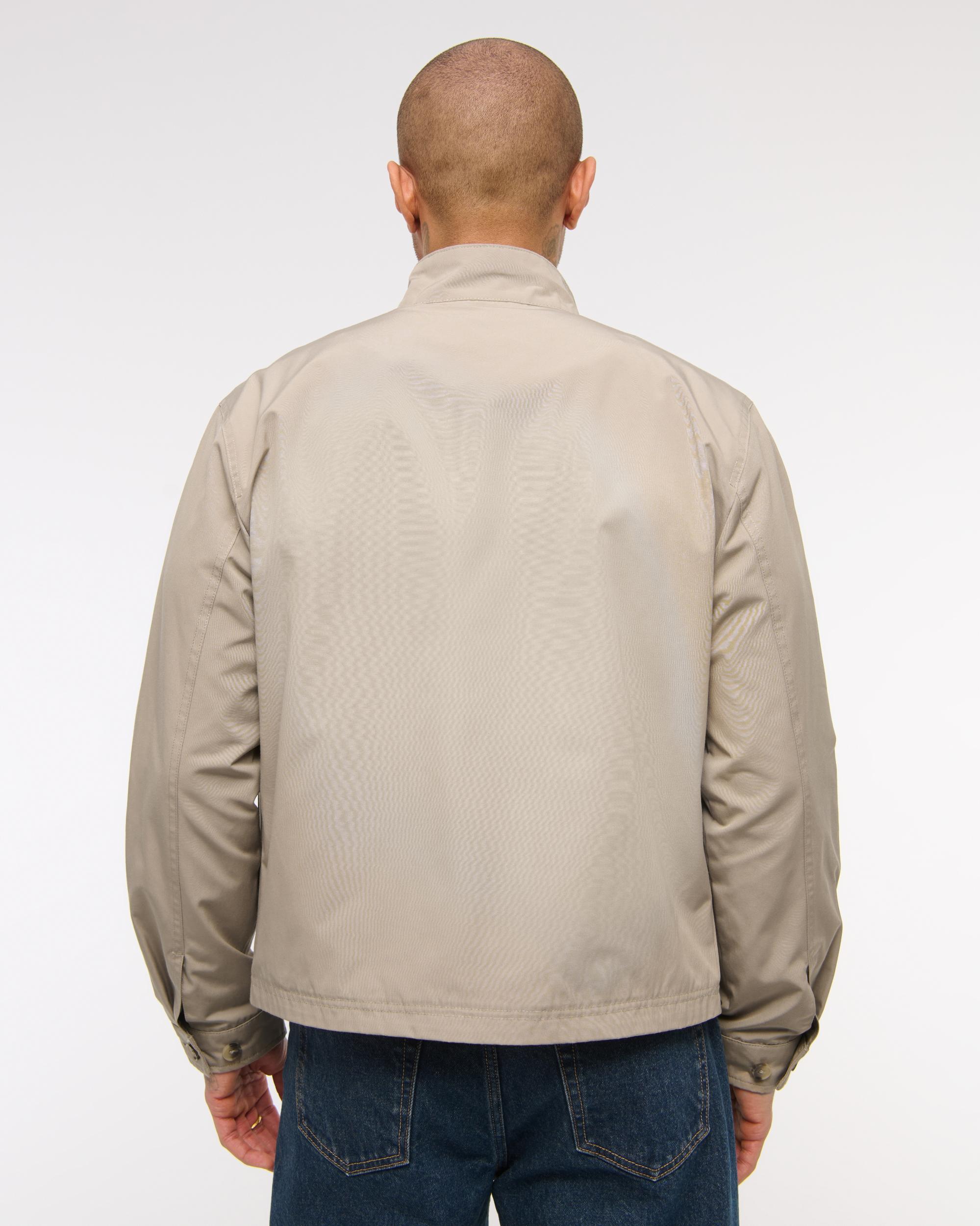 Cropped Mockneck Harrington Jacket Product Image