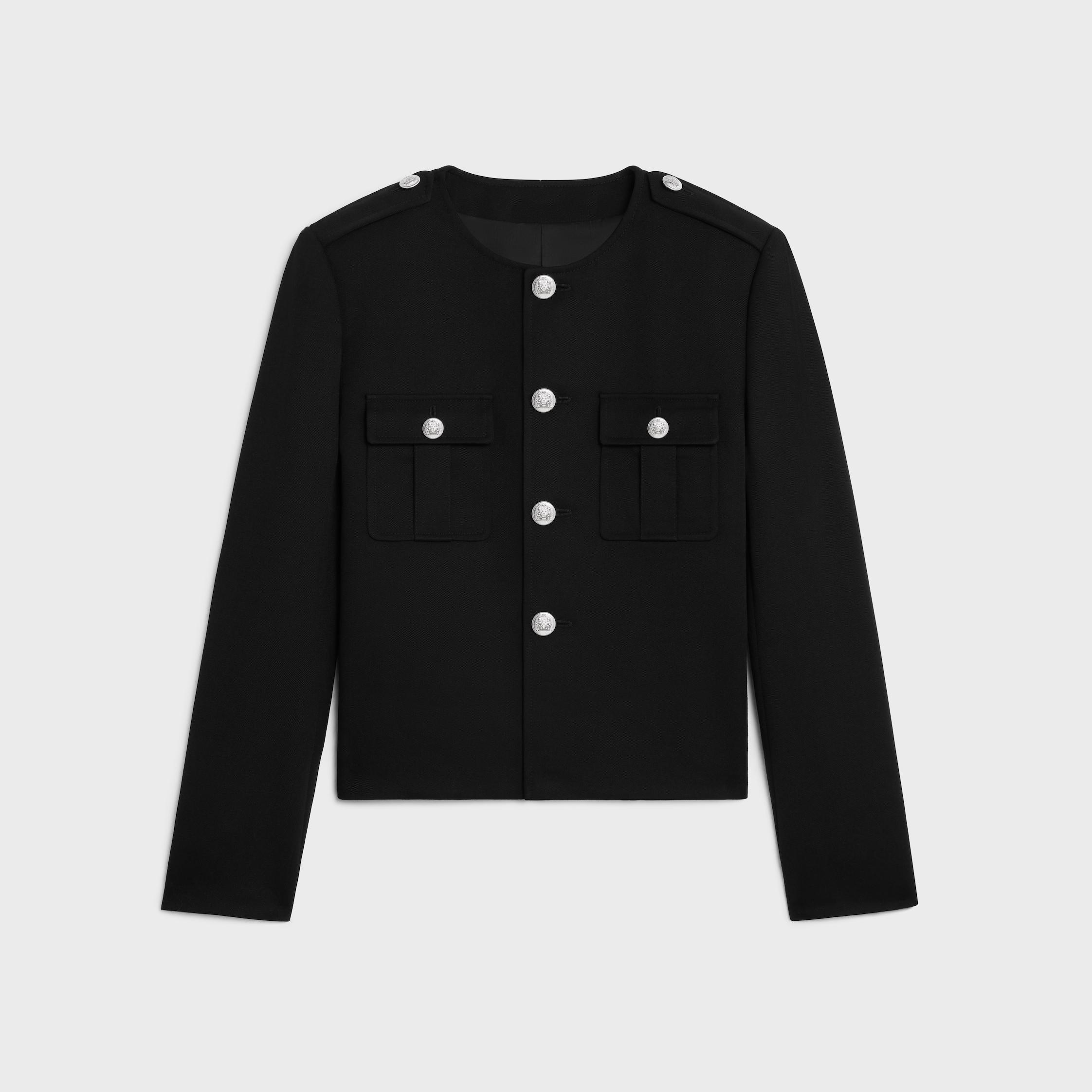 military jacket in diagonal wool Product Image