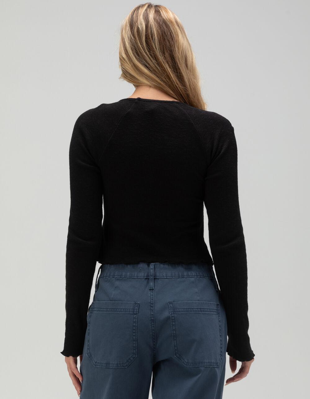 RSQ Womens Long Sleeve Flyaway Top - BLACK Product Image