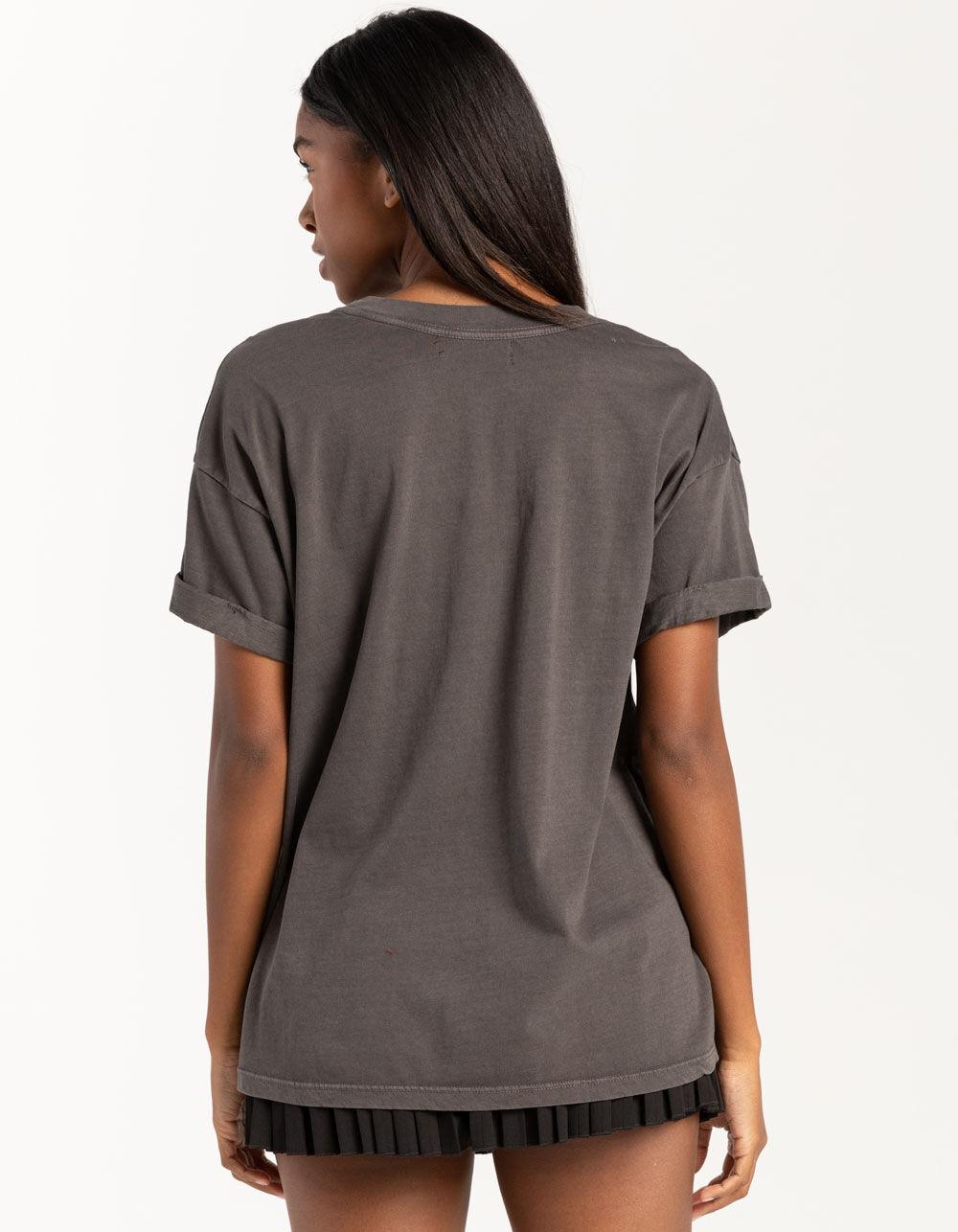 GIRL DANGEROUS Detroit Motorcycle Club Womens Boyfriend Tee - WASHED BLACK Product Image