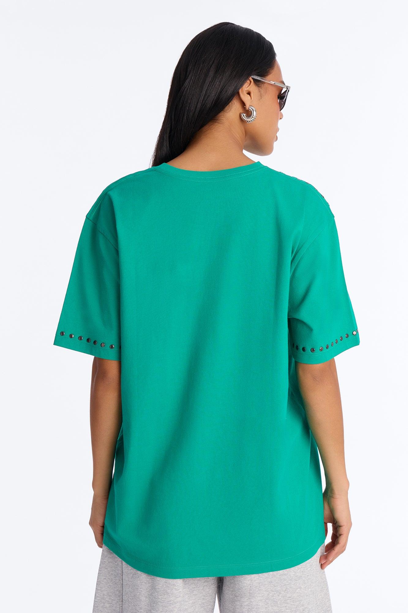 New York Studded Tee - Kelly Green Female Product Image