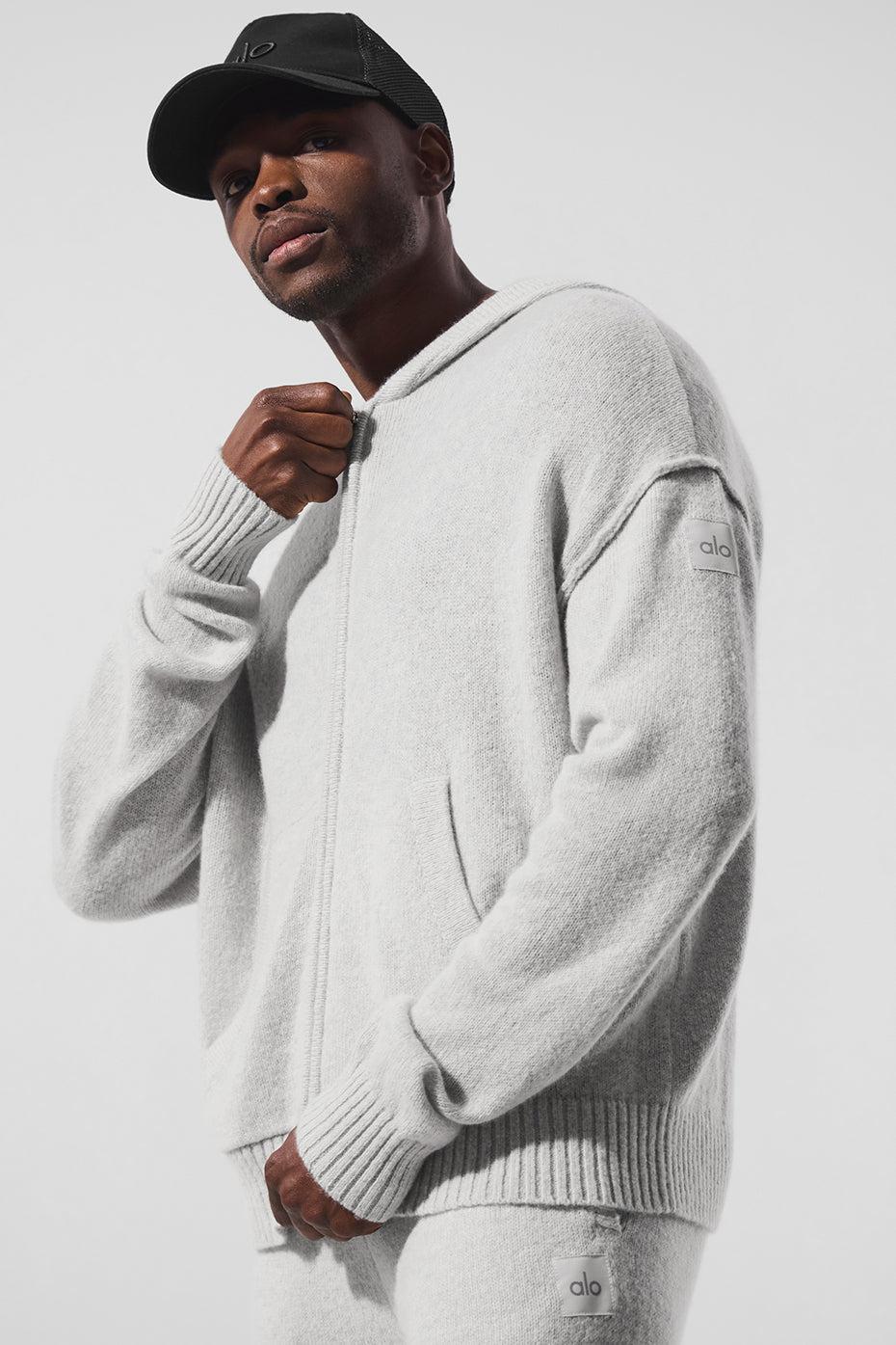 New Class Cashmere Full Zip Hoodie - Pearl Grey Heather Product Image