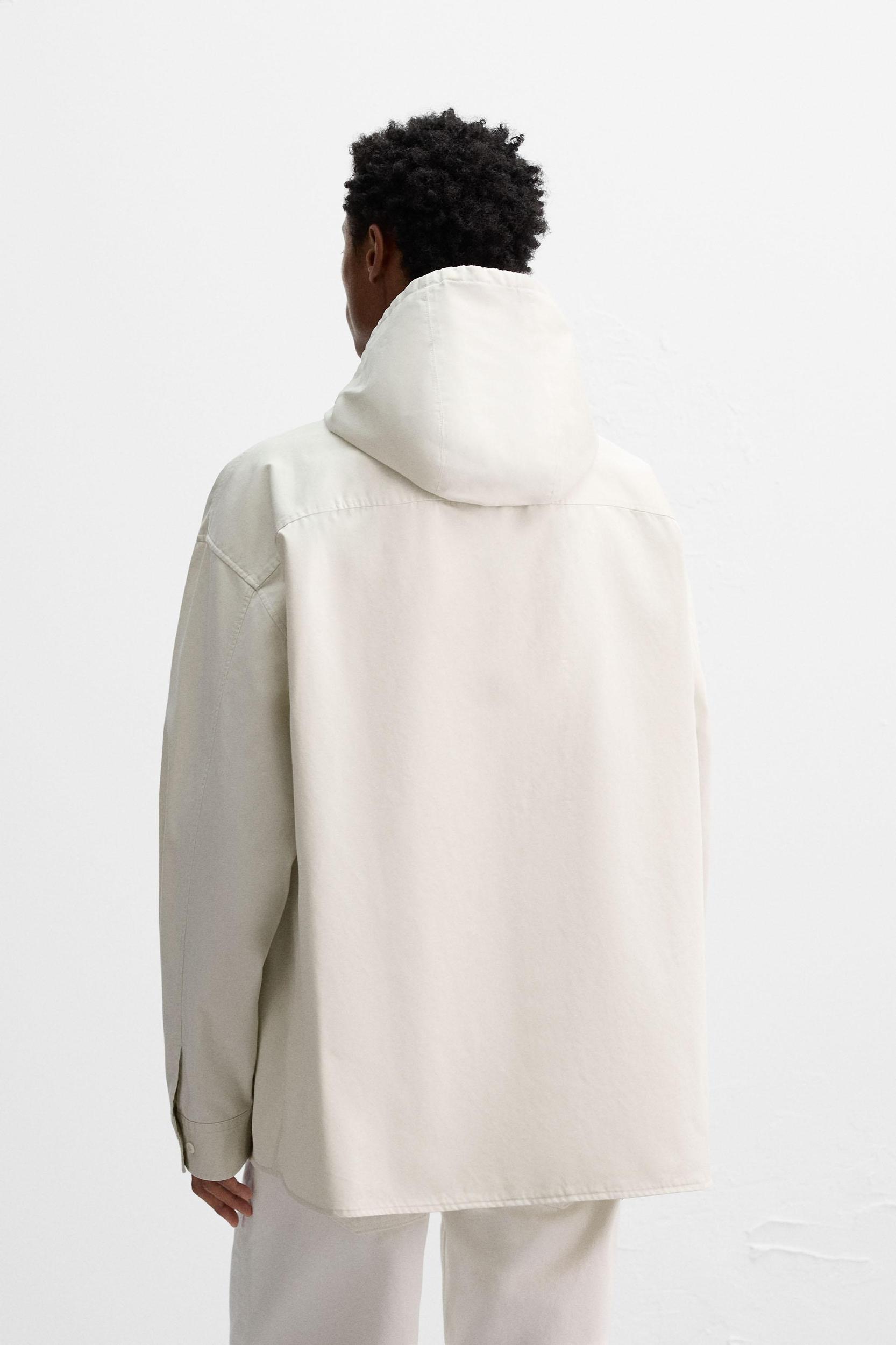 OVERSIZED FIT HOODED OVERSHIRT Product Image