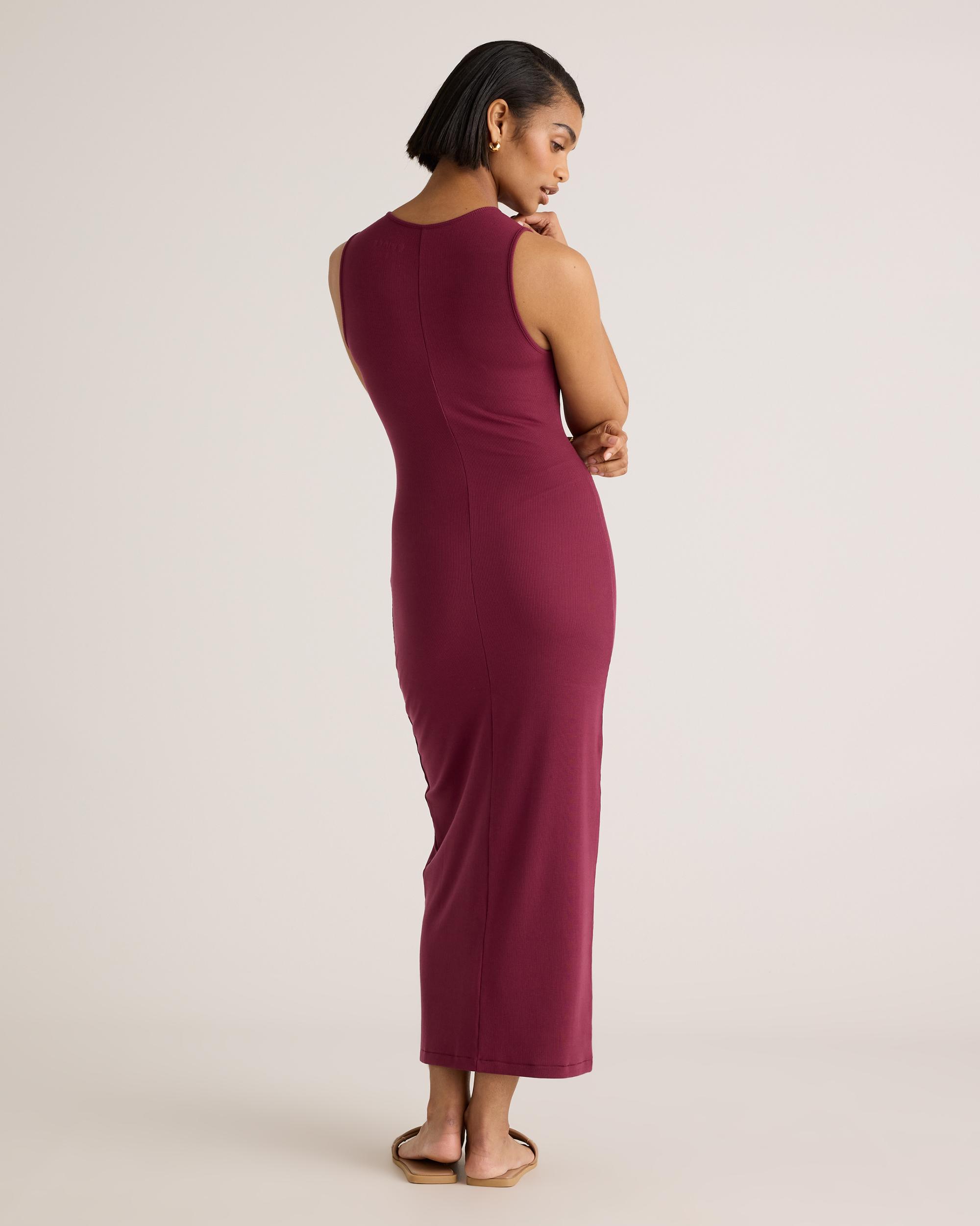 Quince | Women's Tencel Rib Knit Tank Top Midi Dress Product Image