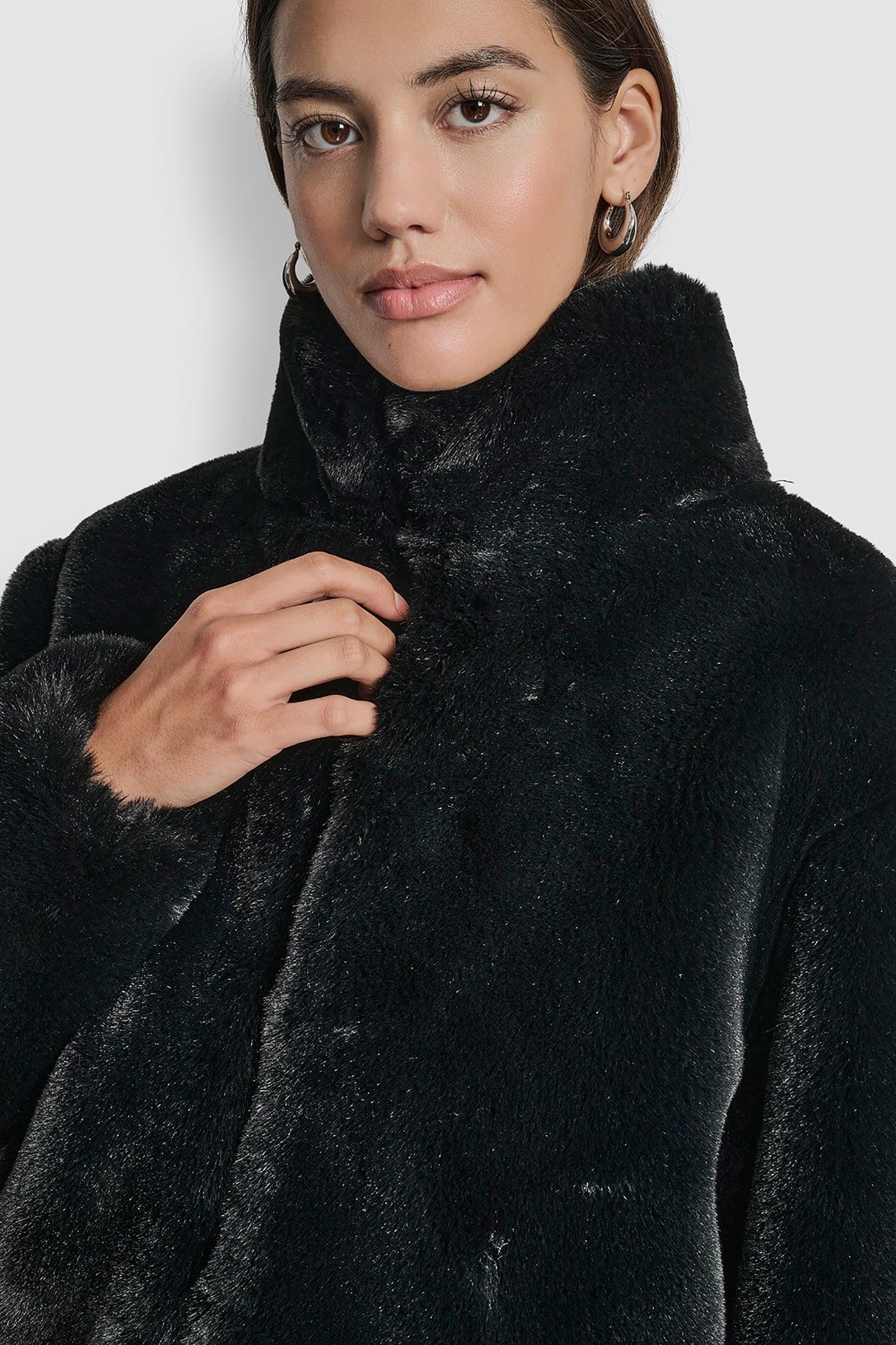 CROPPED FAUX FUR JACKET Product Image