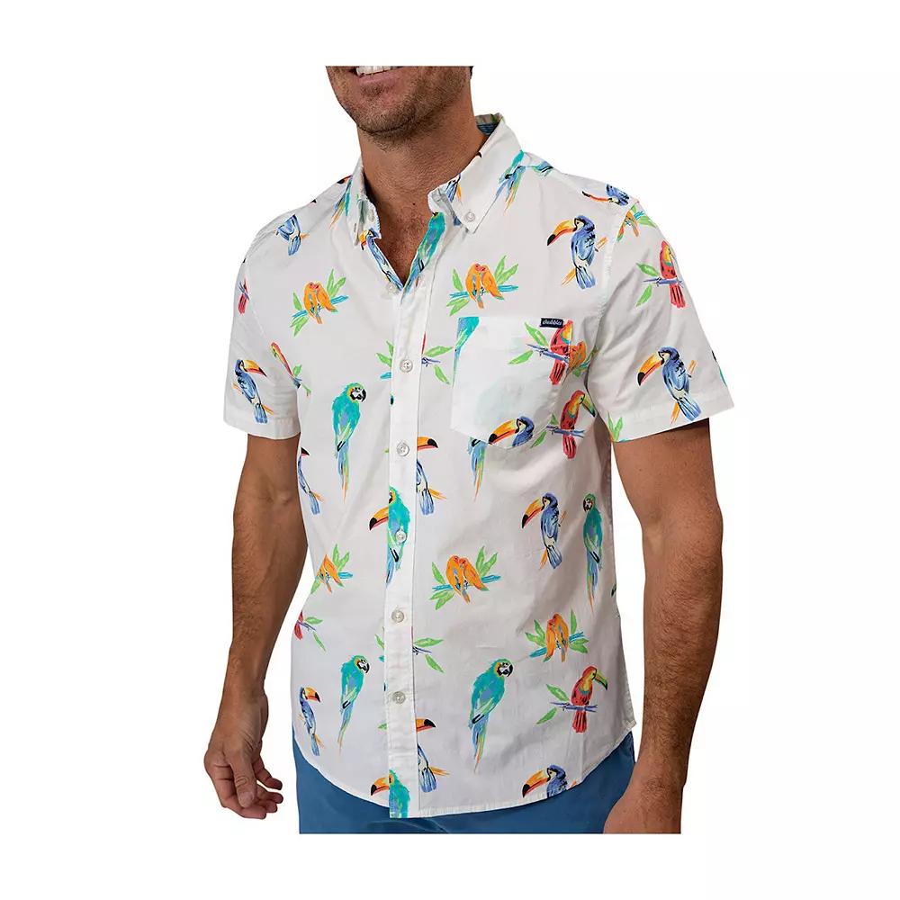 Men's Chubbies Short Sleeve Button Down Shirt, Size: XL, Off White Product Image
