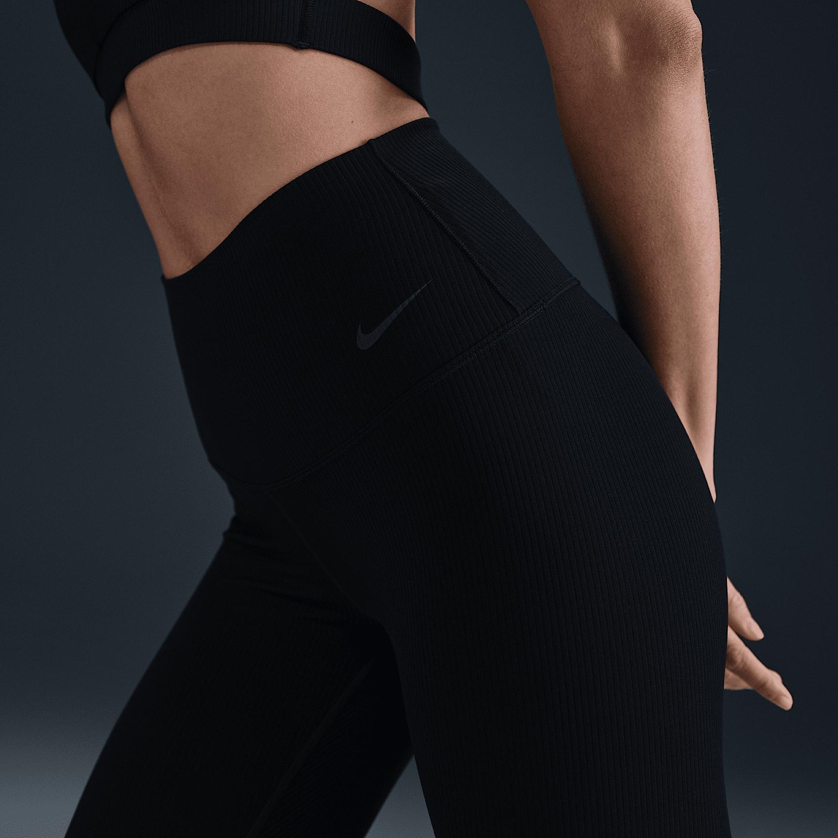 Nike Womens Zenvy Rib High-Waisted 7/8 Leggings | HF1443-010 Product Image
