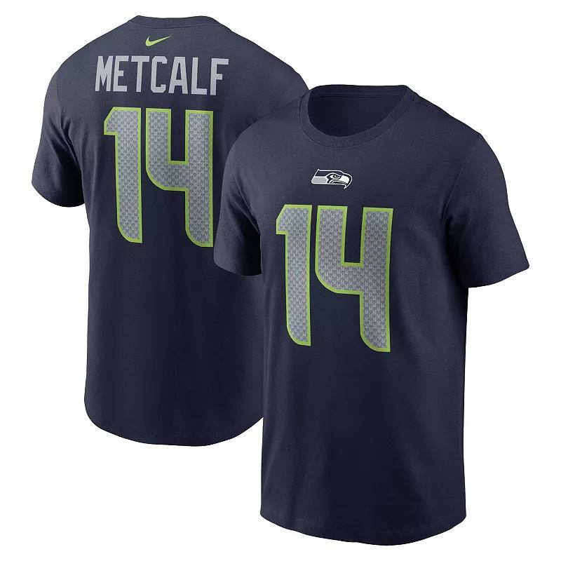 Men's Nike DK Metcalf College Navy Seattle Seahawks Player Name & Number T-Shirt, Size: XL, Blue Product Image