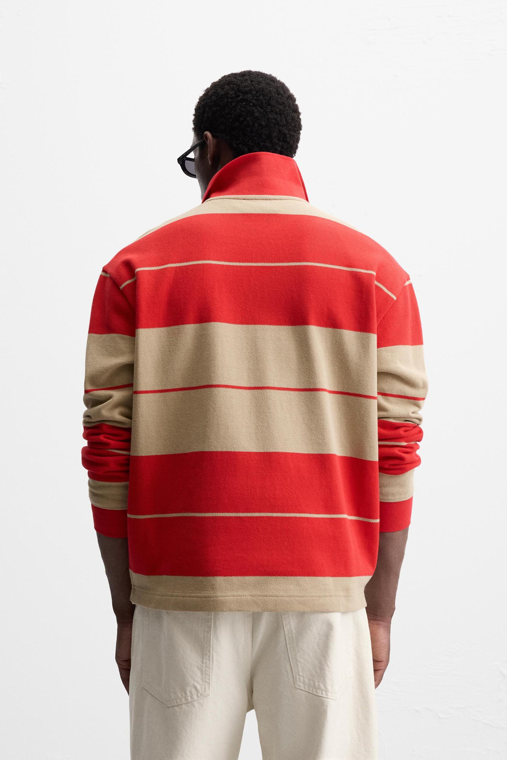 STRIPED PIQUÉ POLO Product Image