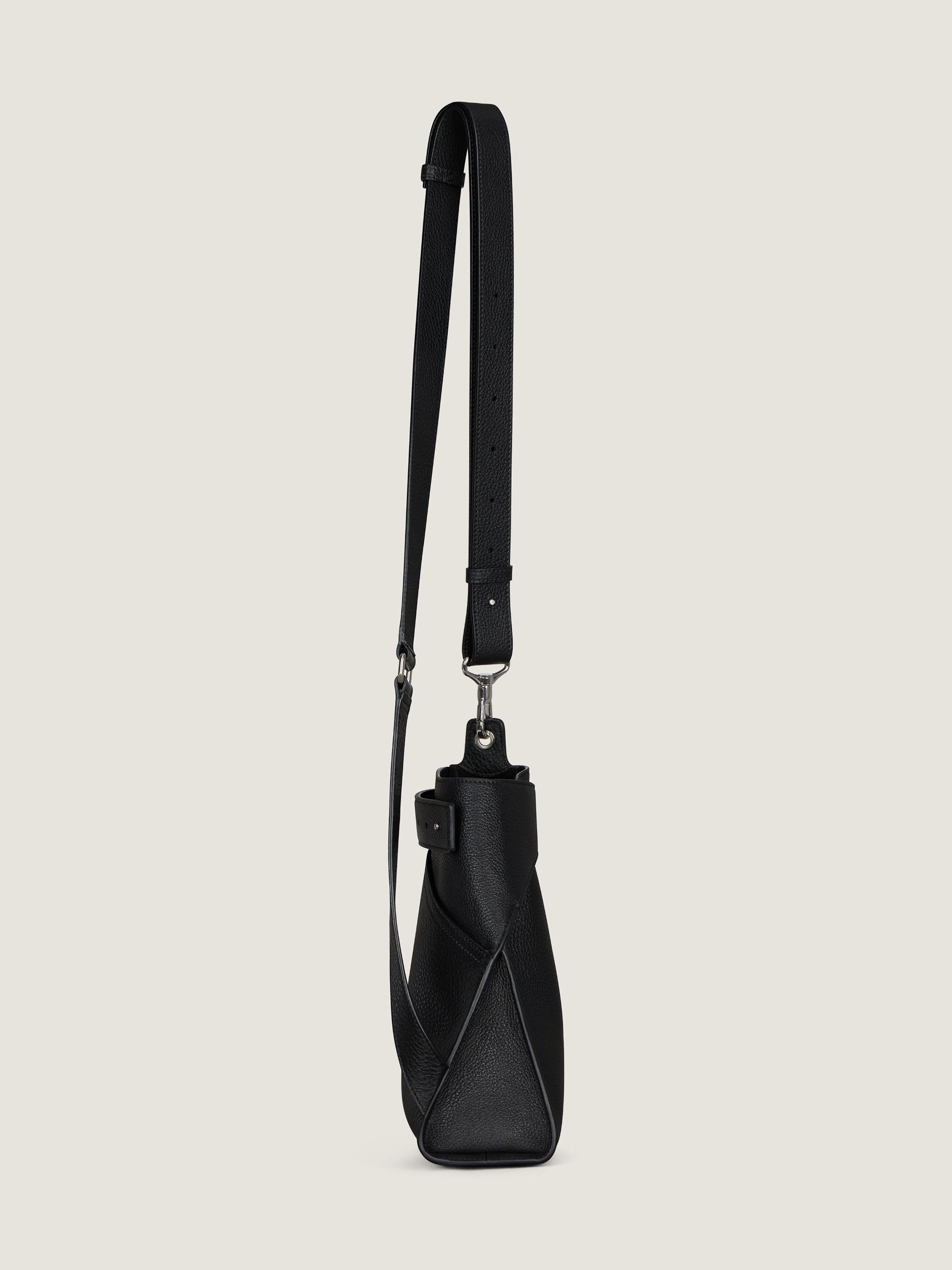 Small Belted Hobo bag in grained leather Product Image