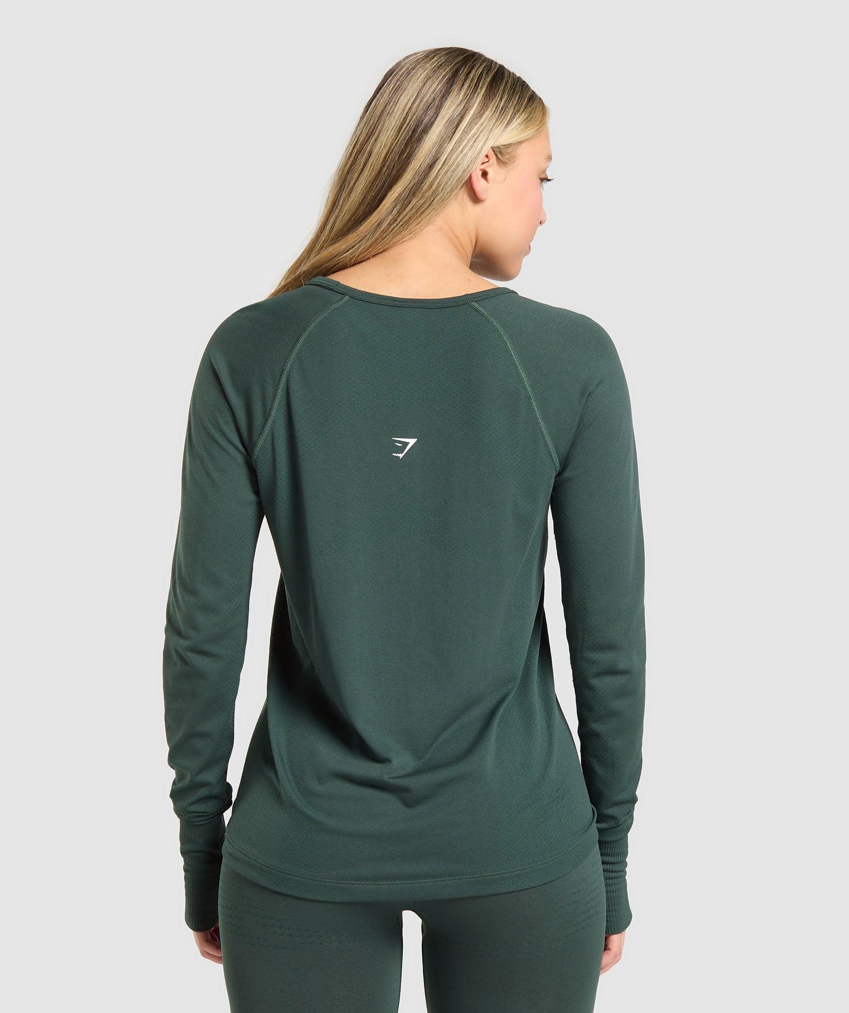 Gymshark Vital Light Long Sleeve Top - Woodland Green Marl Female Product Image