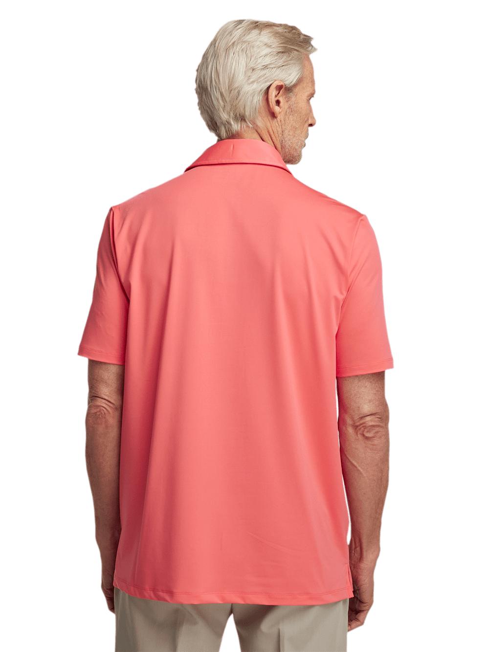 Performance Blend Three Button Polo - Bright Coral Product Image