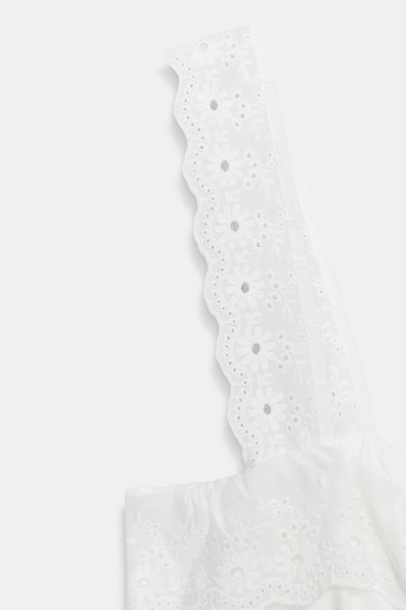 EMBROIDERED EYELET CROP TOP Product Image