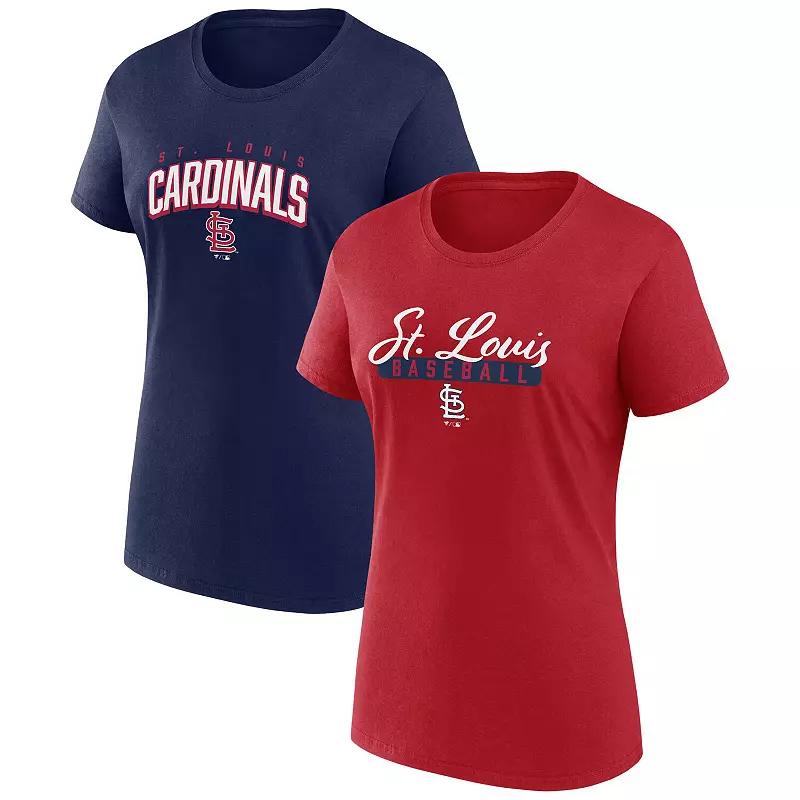 Women's Fanatics Branded Red/Navy Washington Capitals Two-Pack Fan T-shirt Set,  Product Image