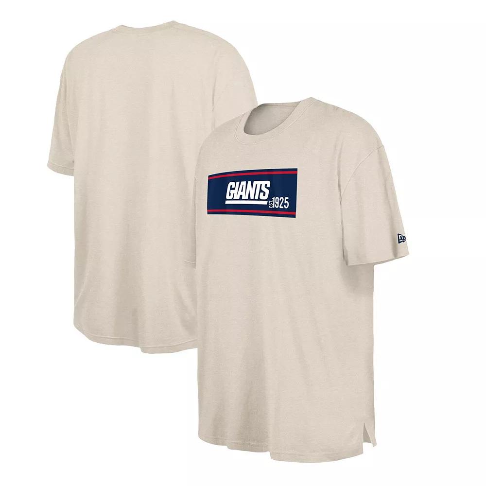 Men's New Era Cream New York Giants Third Down Big & Tall Historic T-Shirt,  Product Image