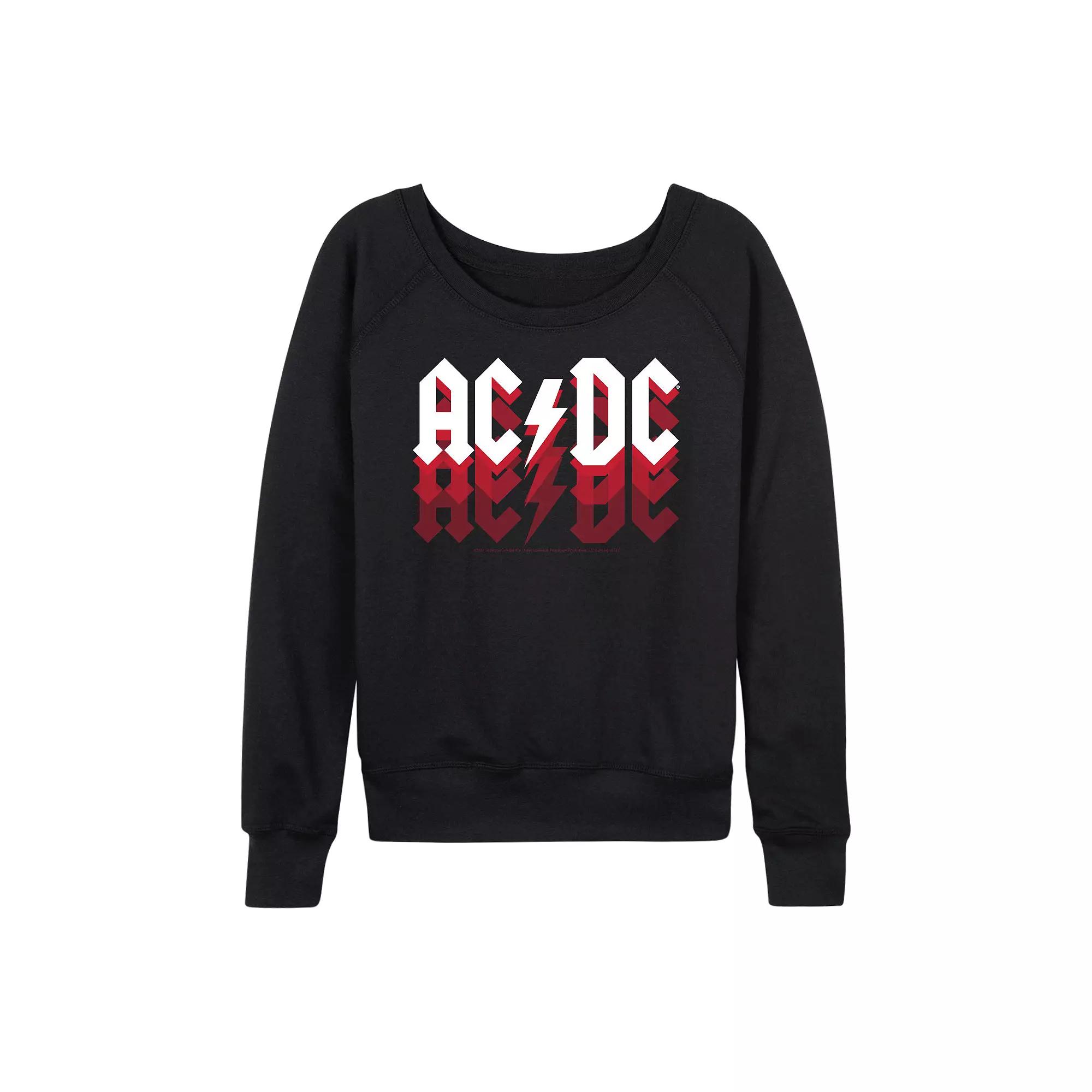 Women's ACDC Logo Fade French Terry Long Sleeve Tee,  Product Image