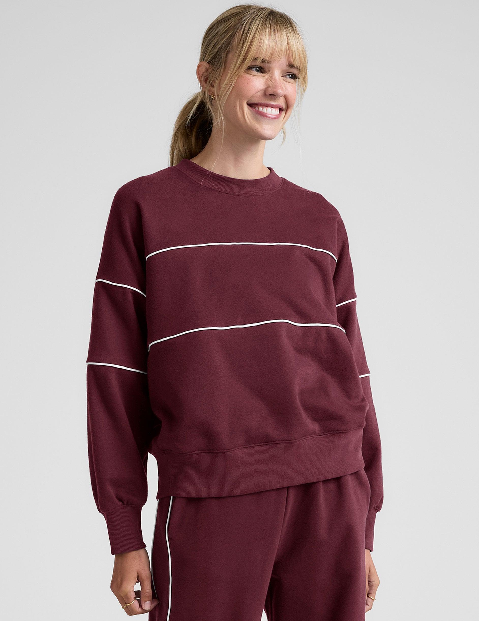 LuxeFleece Piper Boxy Sweatshirt Product Image