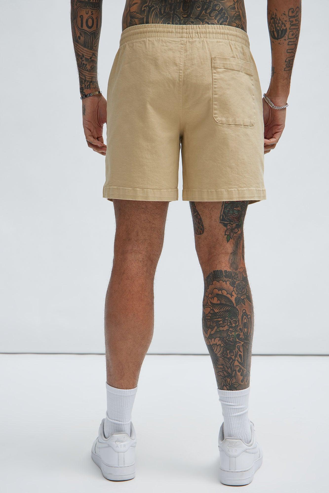 Twill Volley Shorts - Khaki Product Image