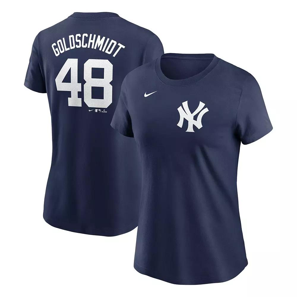 Women's Nike Paul Goldschmidt Navy New York Yankees Fuse Name & Number T-Shirt,  Product Image