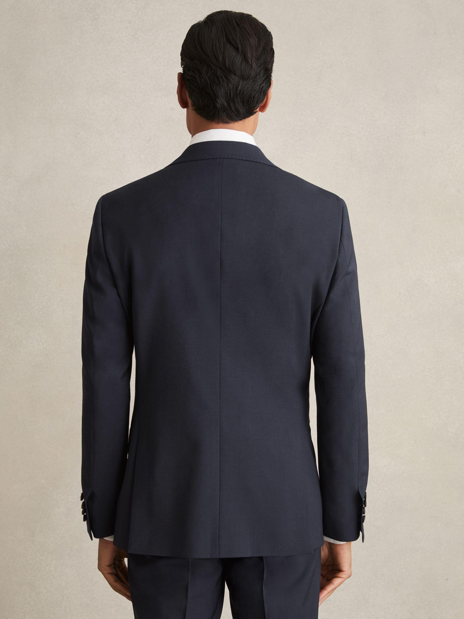 Regular-Fit Single-Breasted Wool-Blend Suit Blazer in Bright Blue Product Image