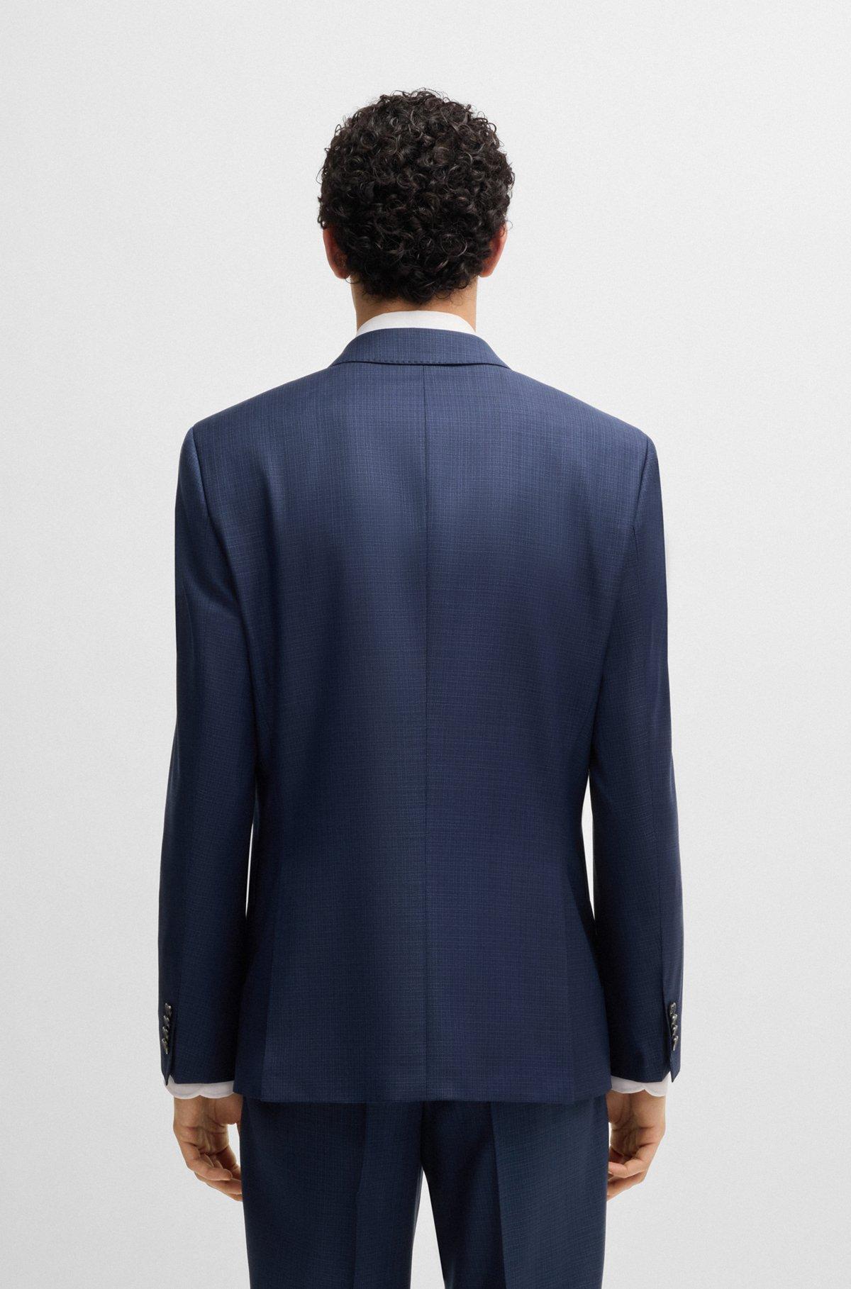 Slim-fit suit in patterned wool Product Image