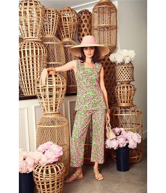 Lilly Pulitzer Anders Printed Double Cloth Scoop Neck Sleeveless Top Product Image