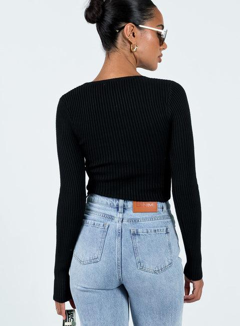 Meier Long Sleeve Top Black Product Image