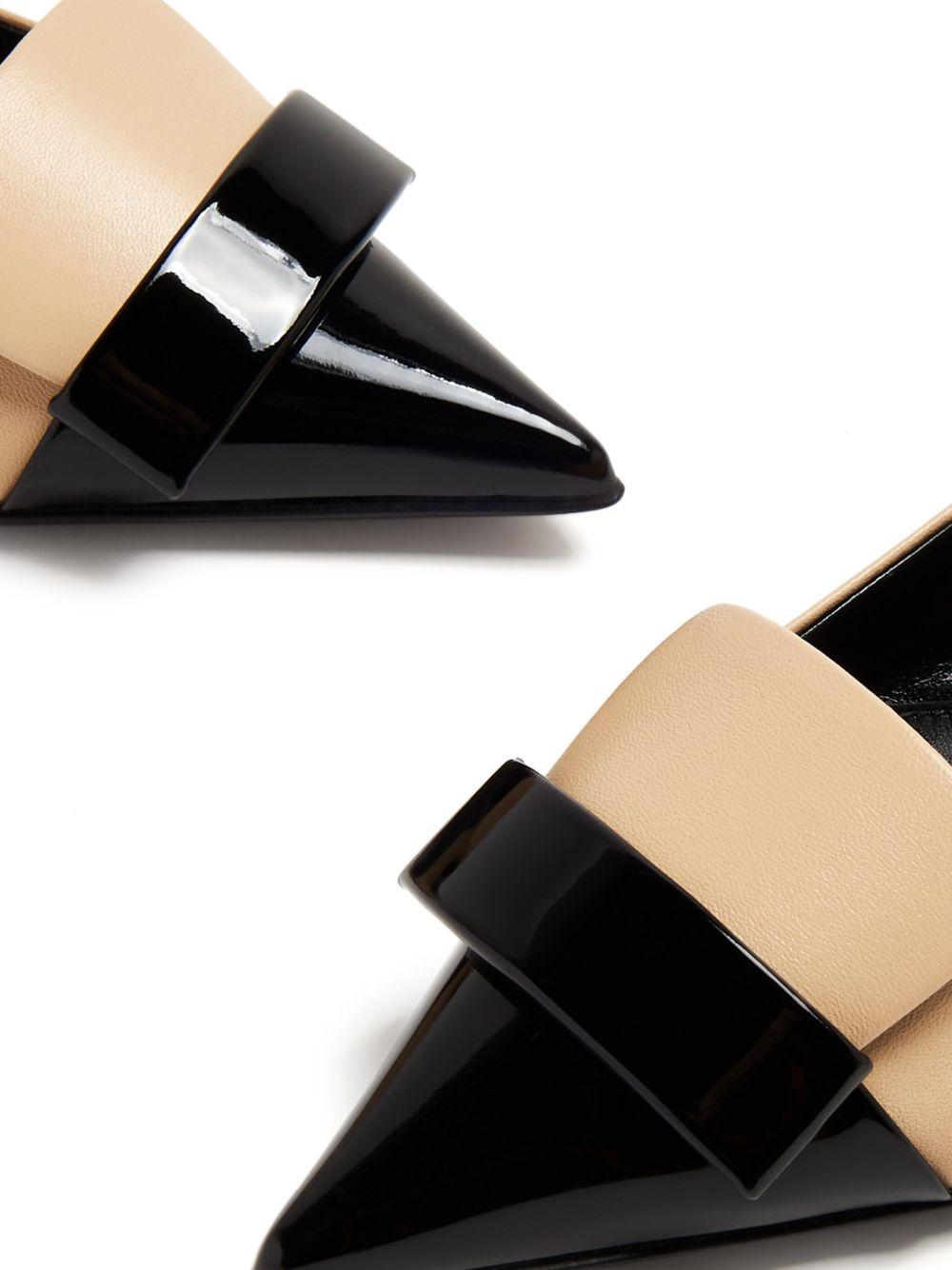 two-tone leather ballerina shoes Product Image