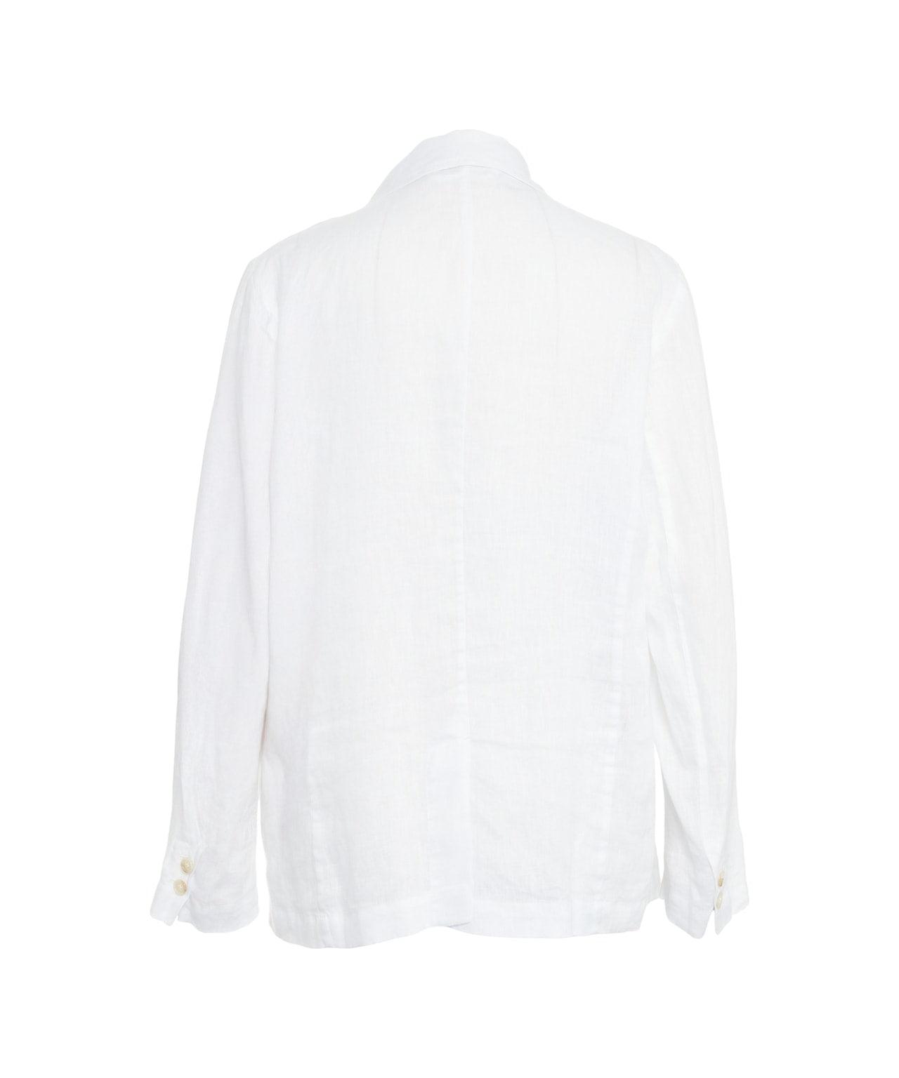 Linen single-breasted blazer Product Image