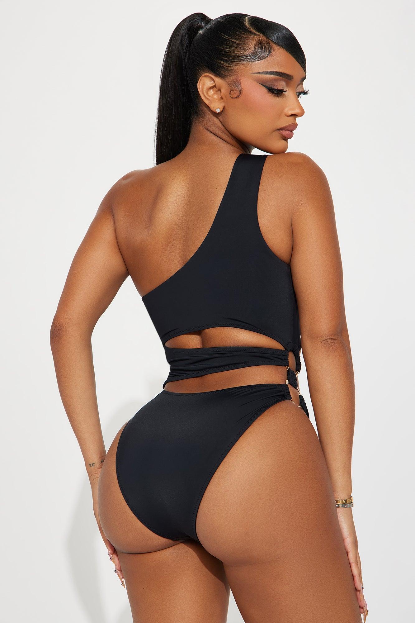 Summer Fun In The Sun Cutout 1 Piece Swimsuit - Black Product Image