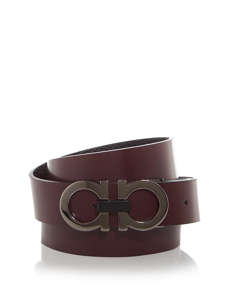 Ferragamo Mens Double Gancini Reversible Leather Belt Product Image
