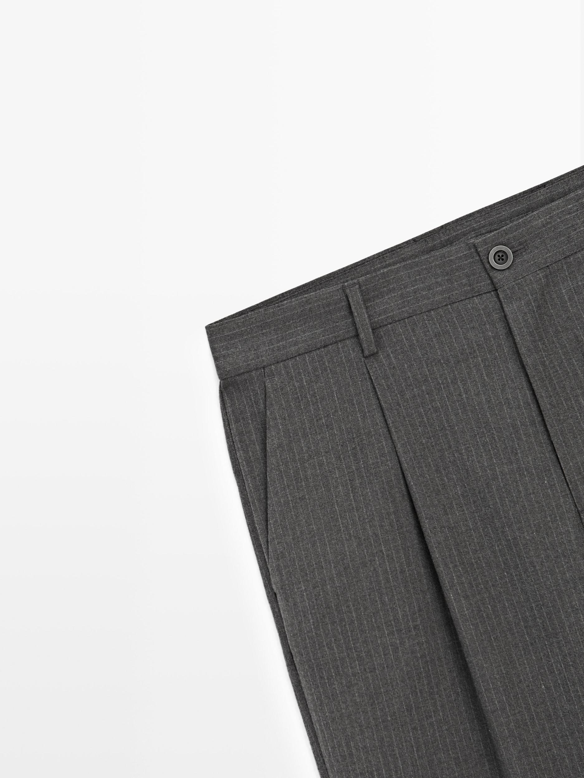 Relaxed fit pinstripe trousers Product Image