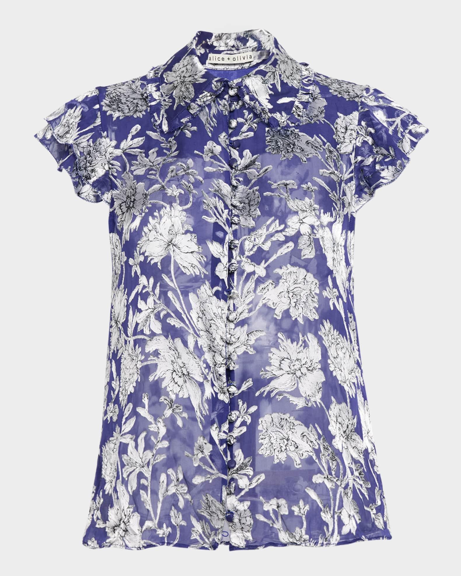 Martel Flutter-Sleeve Blouse Product Image