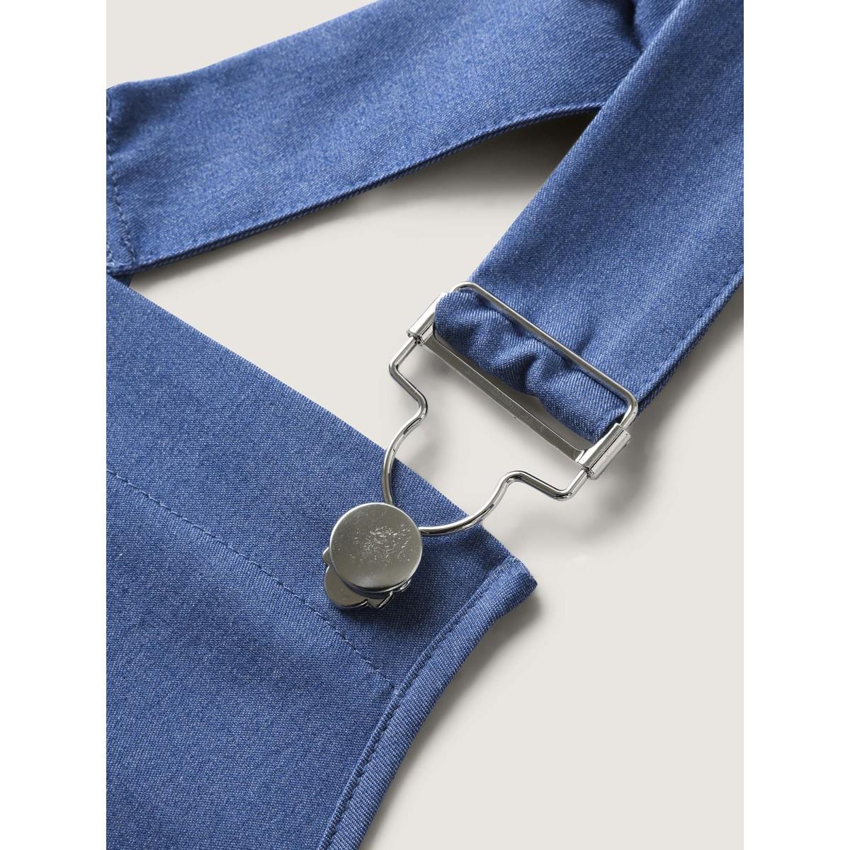 Plus Size Skyblue Stretchy Rayon Overall Straps Denim Jumpsuit Women Sleeveless Non Everyday-Casual Loose Jumpsuits BloomChic 14-16/1X Product Image