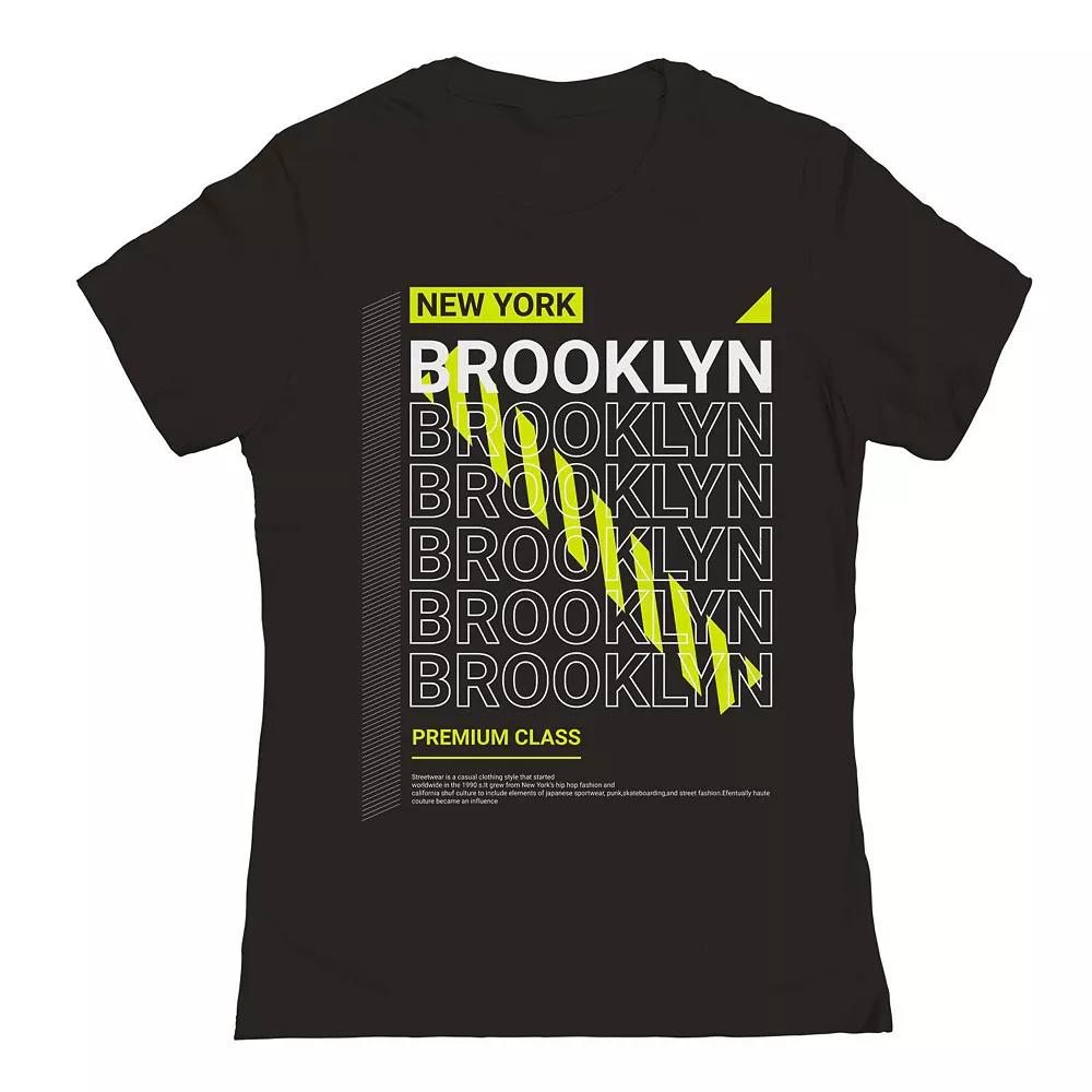 Junior's New York Brooklyn Repeat Graphic Tee, Women's,  Product Image