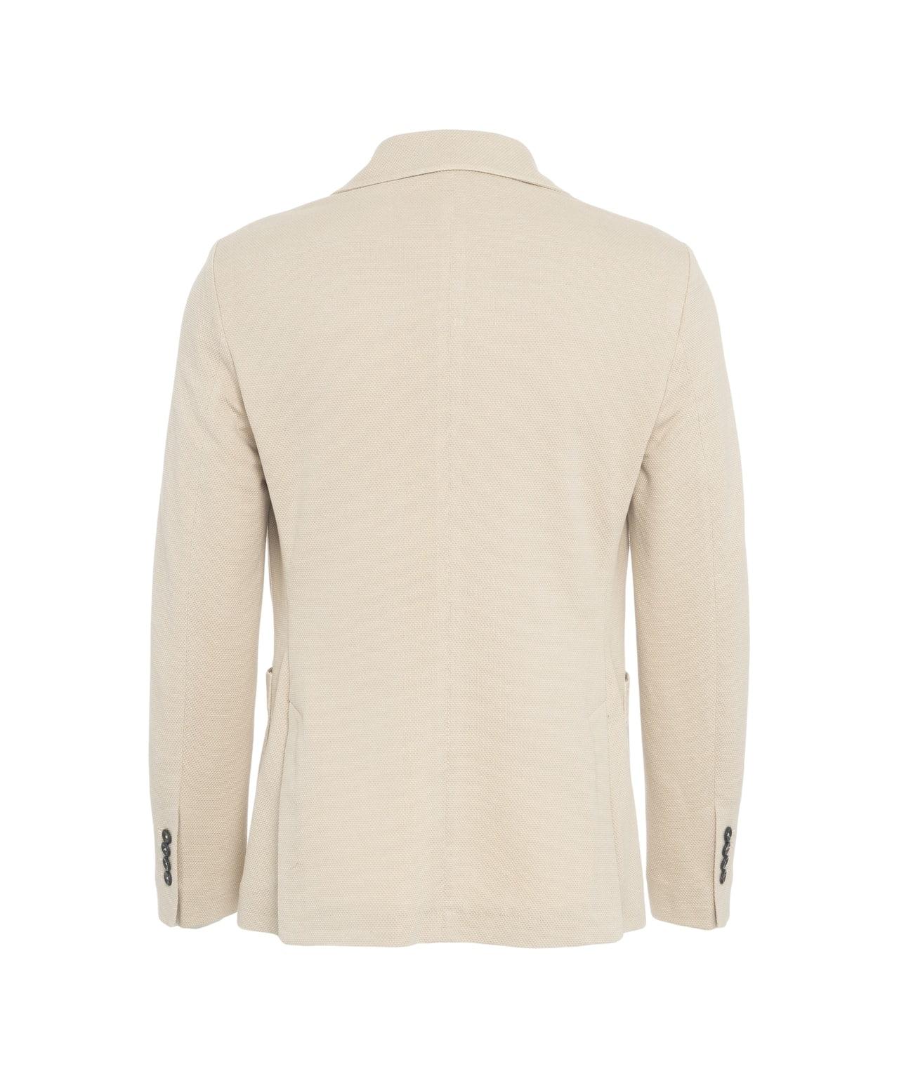 Double-breasted blazer in oxford Product Image