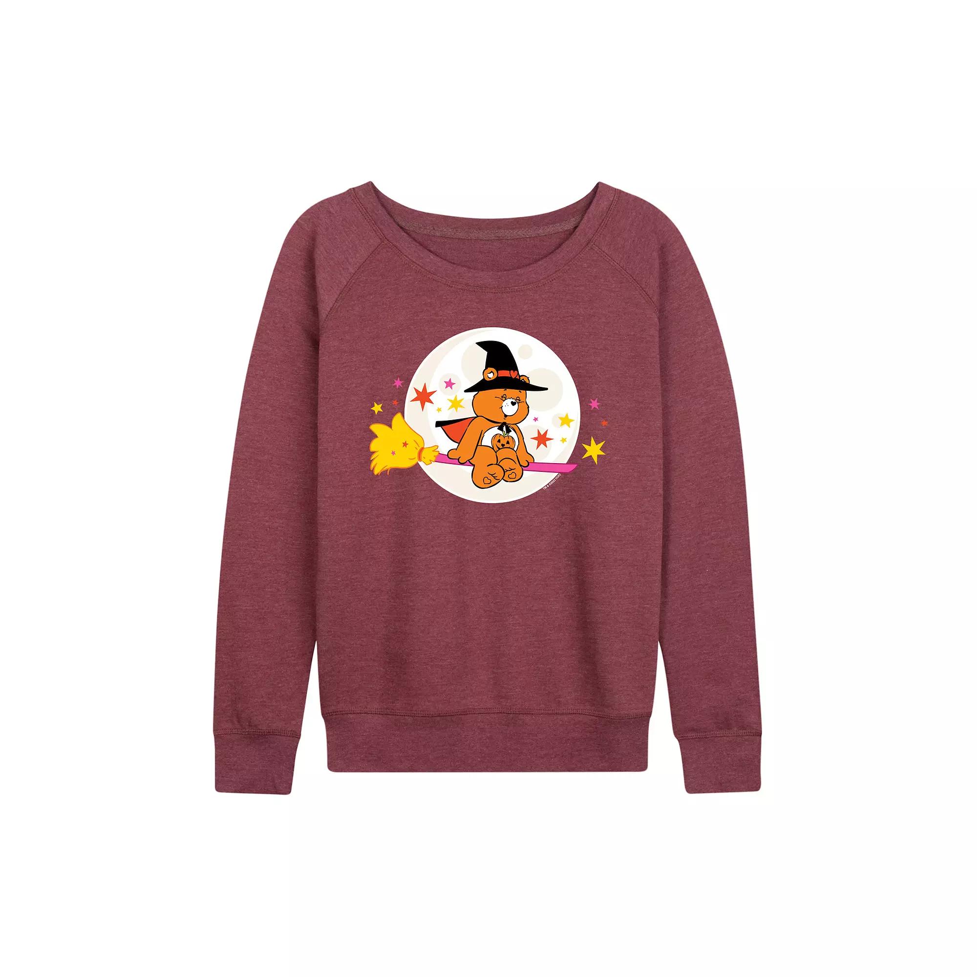 Women's Care Bears Halloween Witch French Terry Long Sleeve Tee,  Product Image