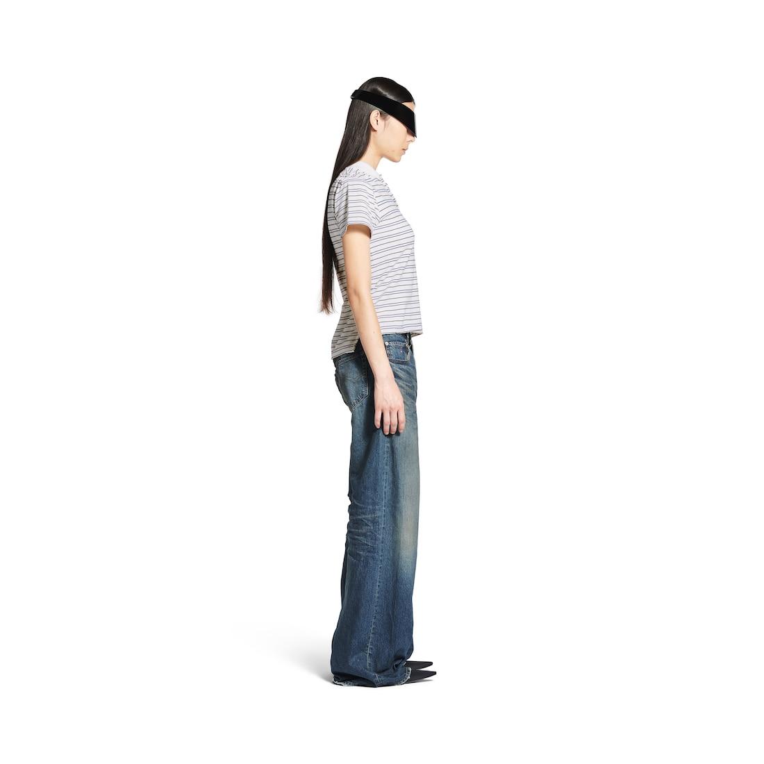 Women's Wide Leg Baggy Pants in Deep Blue Product Image