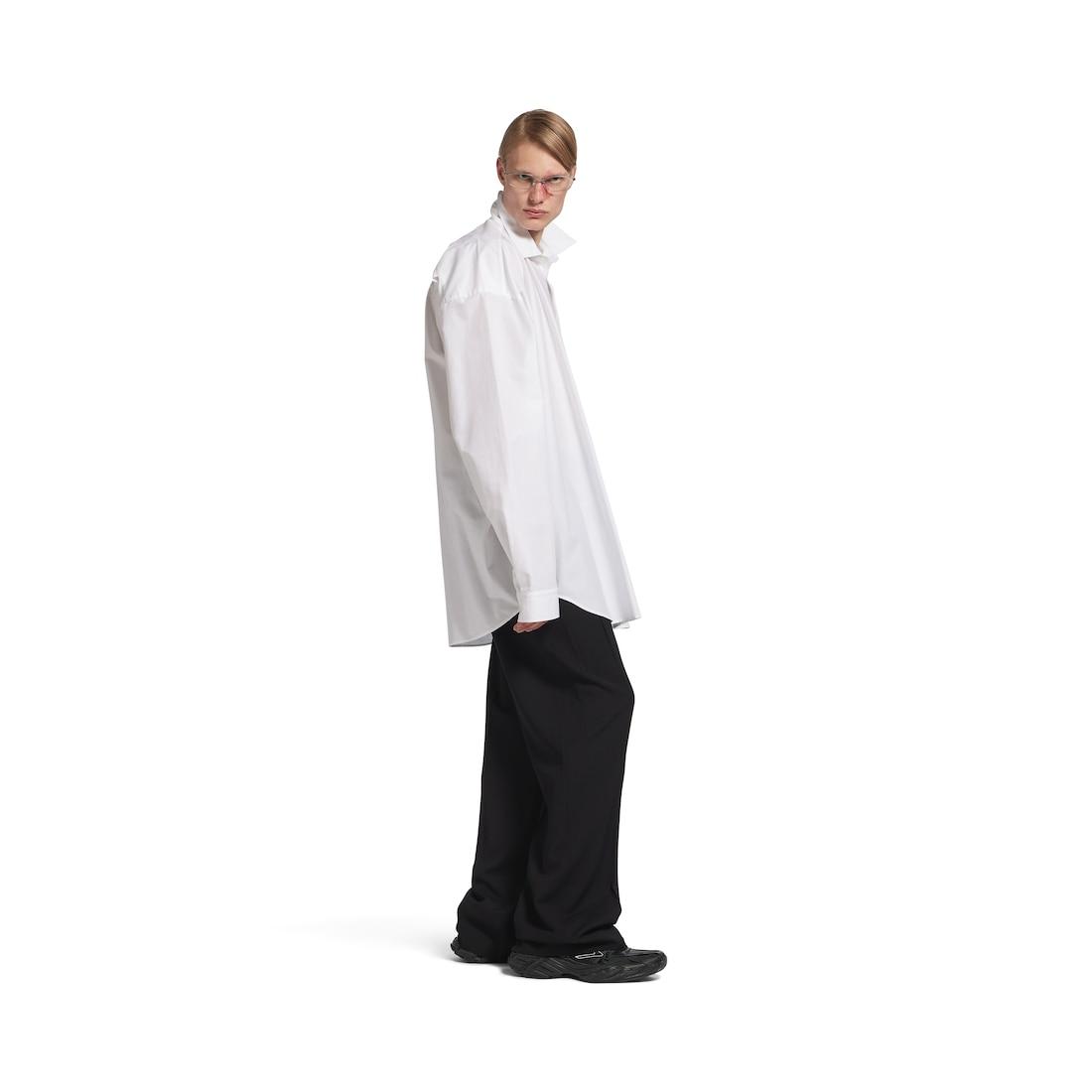Men's Cocoon Shirt in White Product Image