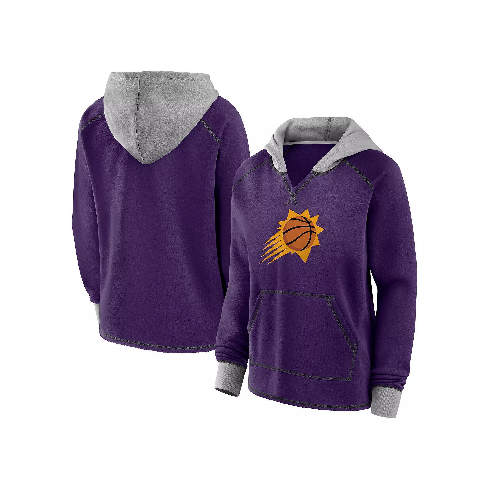 Women's Royal New York Giants Boom Fleece Pullover V-Neck Hoodie,  Product Image