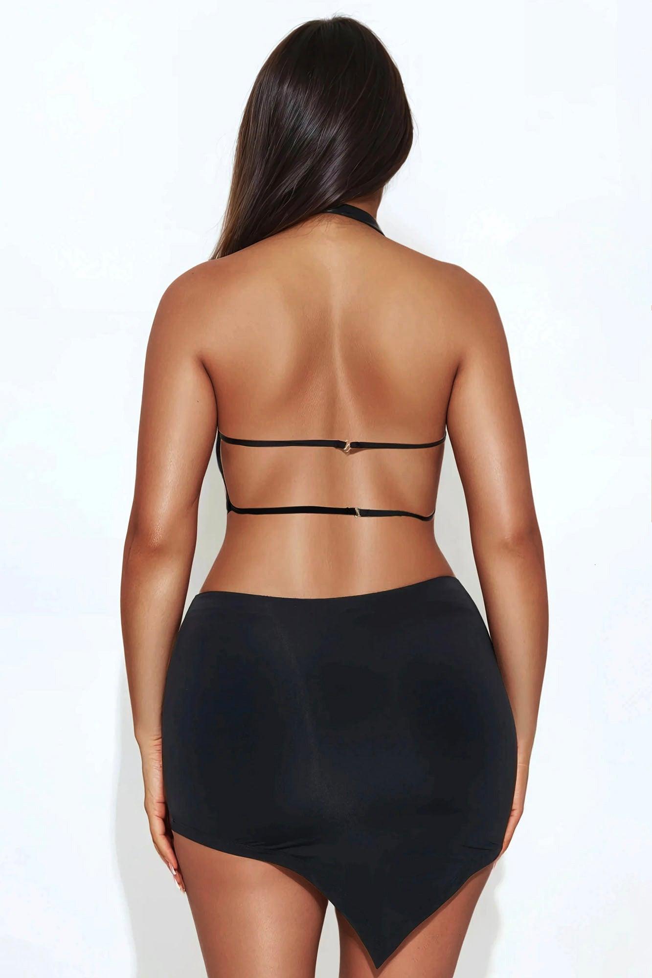 Midnight Daze Cut Out Mini Dress - Black Product Image