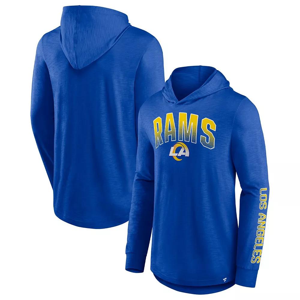 Men's Fanatics Royal Los Angeles Rams Front Runner Long Sleeve Hooded T-Shirt,  Product Image