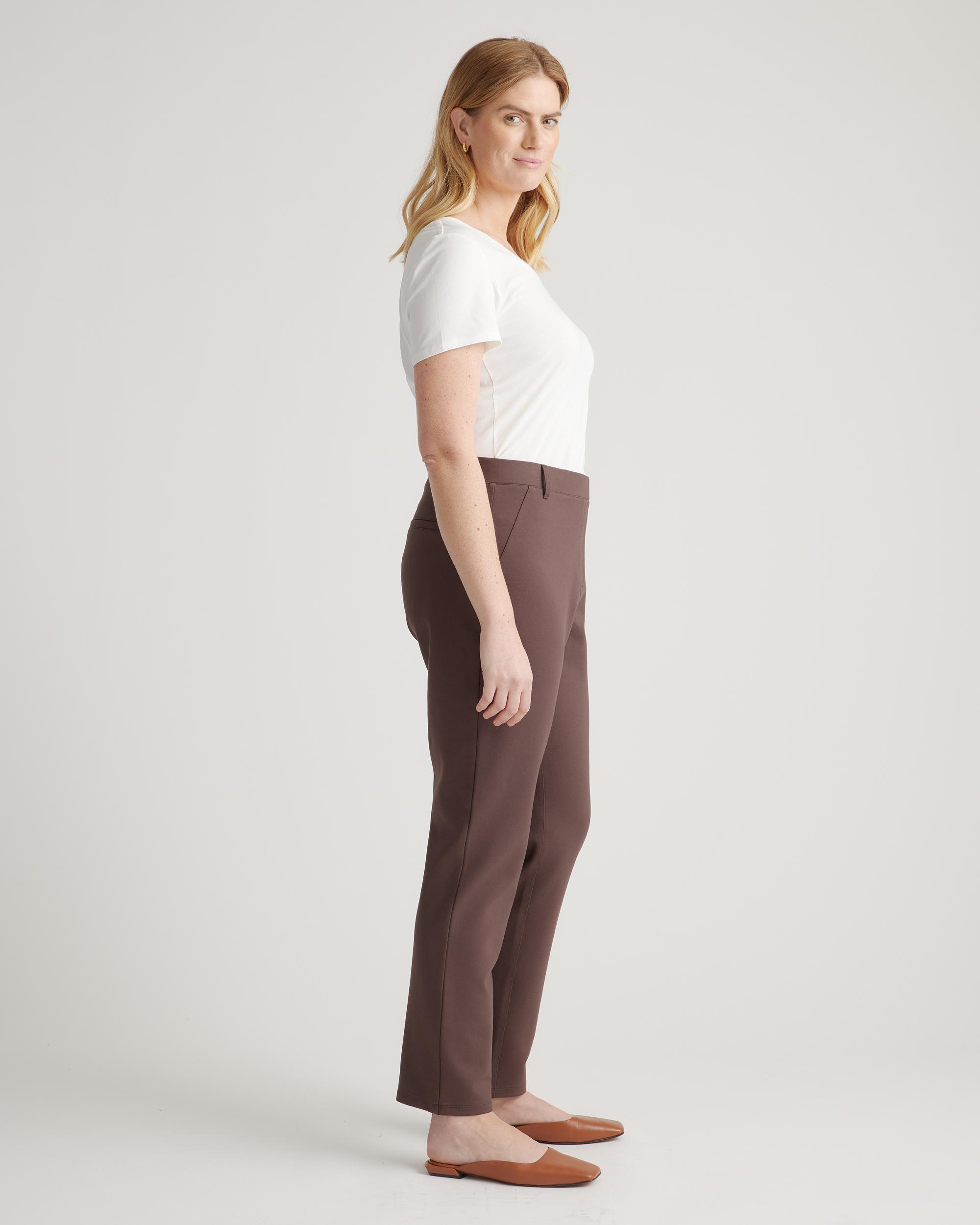 Quince | Women's Ultra-Stretch Ponte Straight Leg Pants Rayon Product Image