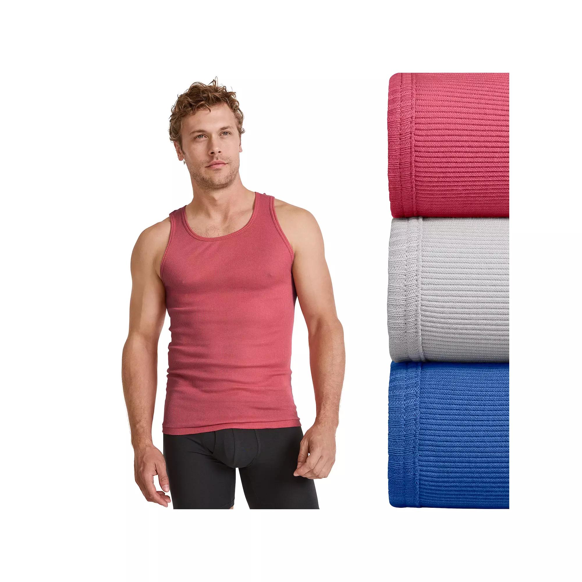 Big & Tall Jockey® 3-pack Big Man Classic Tank Top A-Shirts, Men's, Size: XXL, Grey Team Product Image