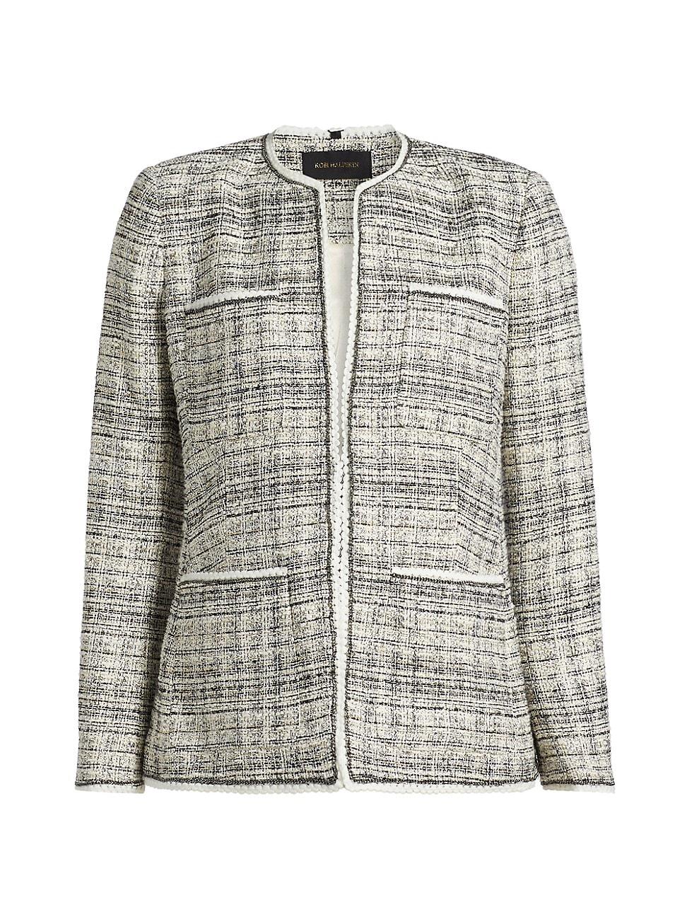 Womens Teigen Metallic Tweed Jacket Product Image