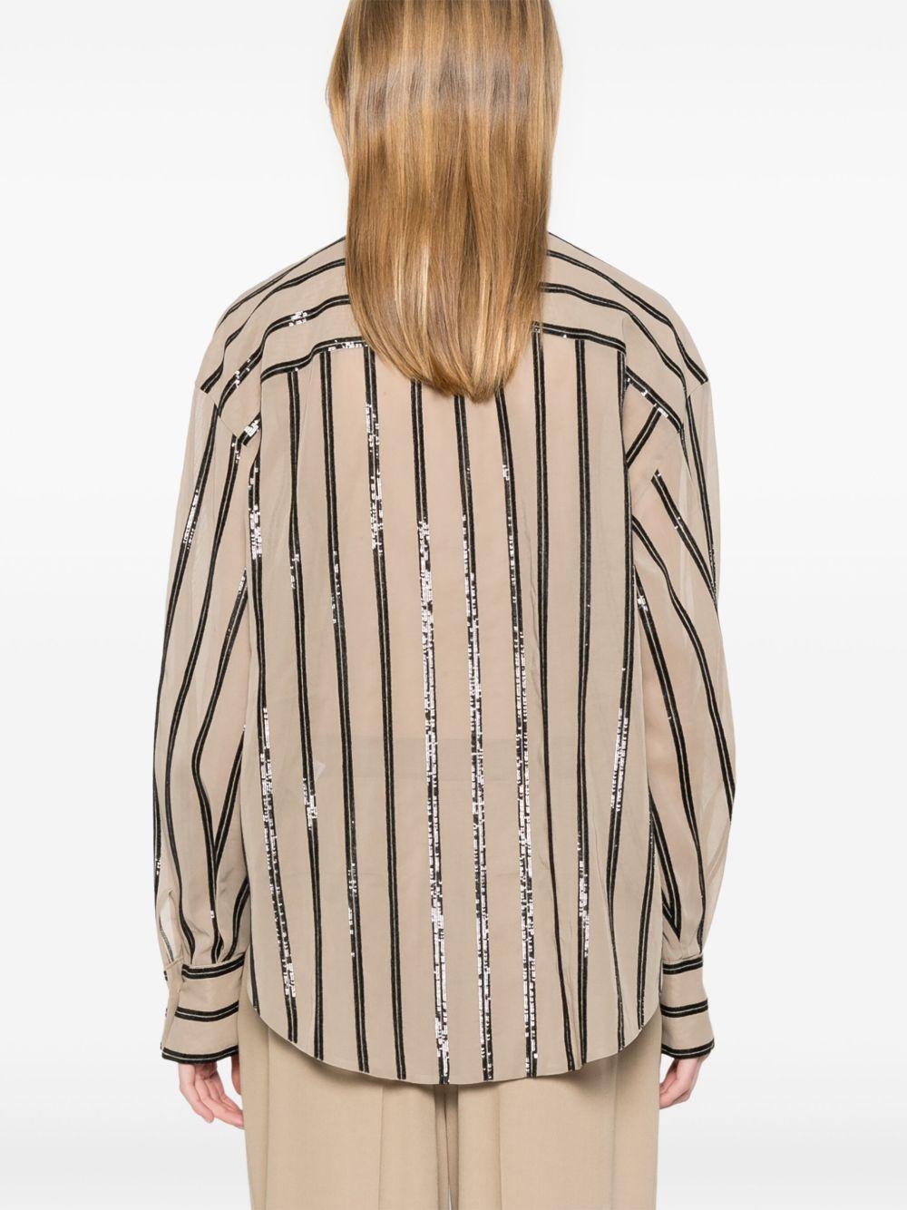 sequin-stripes shirt Product Image